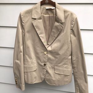 Tory Burch beige w gold buttons blazer